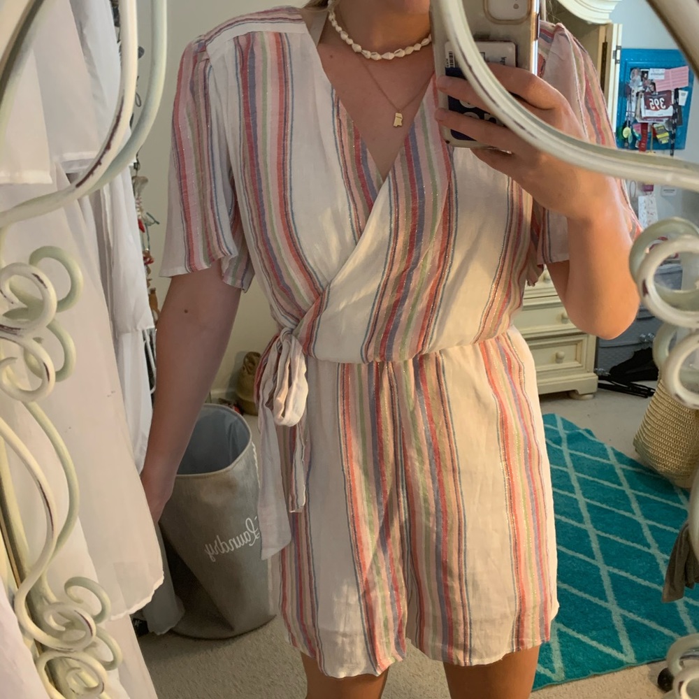 Francesca's Striped Romper